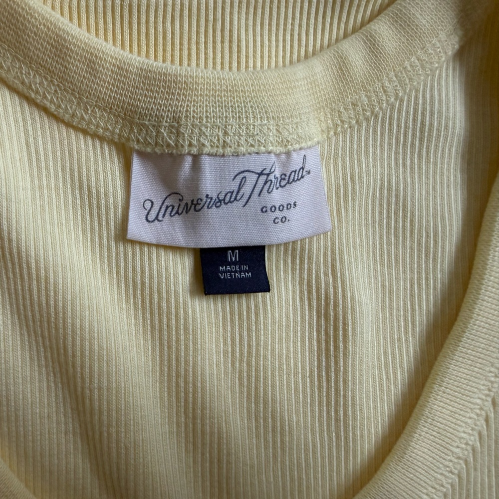 Universal Thread Soft Yellow Ribbed Tank - Picture 6 of 7